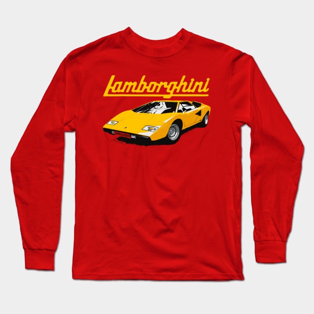 countach shirt Long Sleeve T-Shirt by retroracing